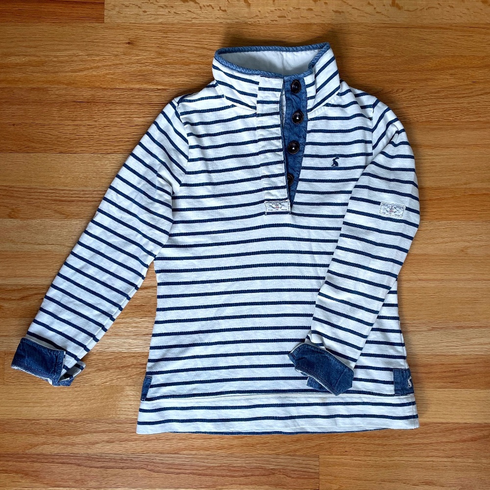Joules Sweatshirt Striped with Denim Cuffing